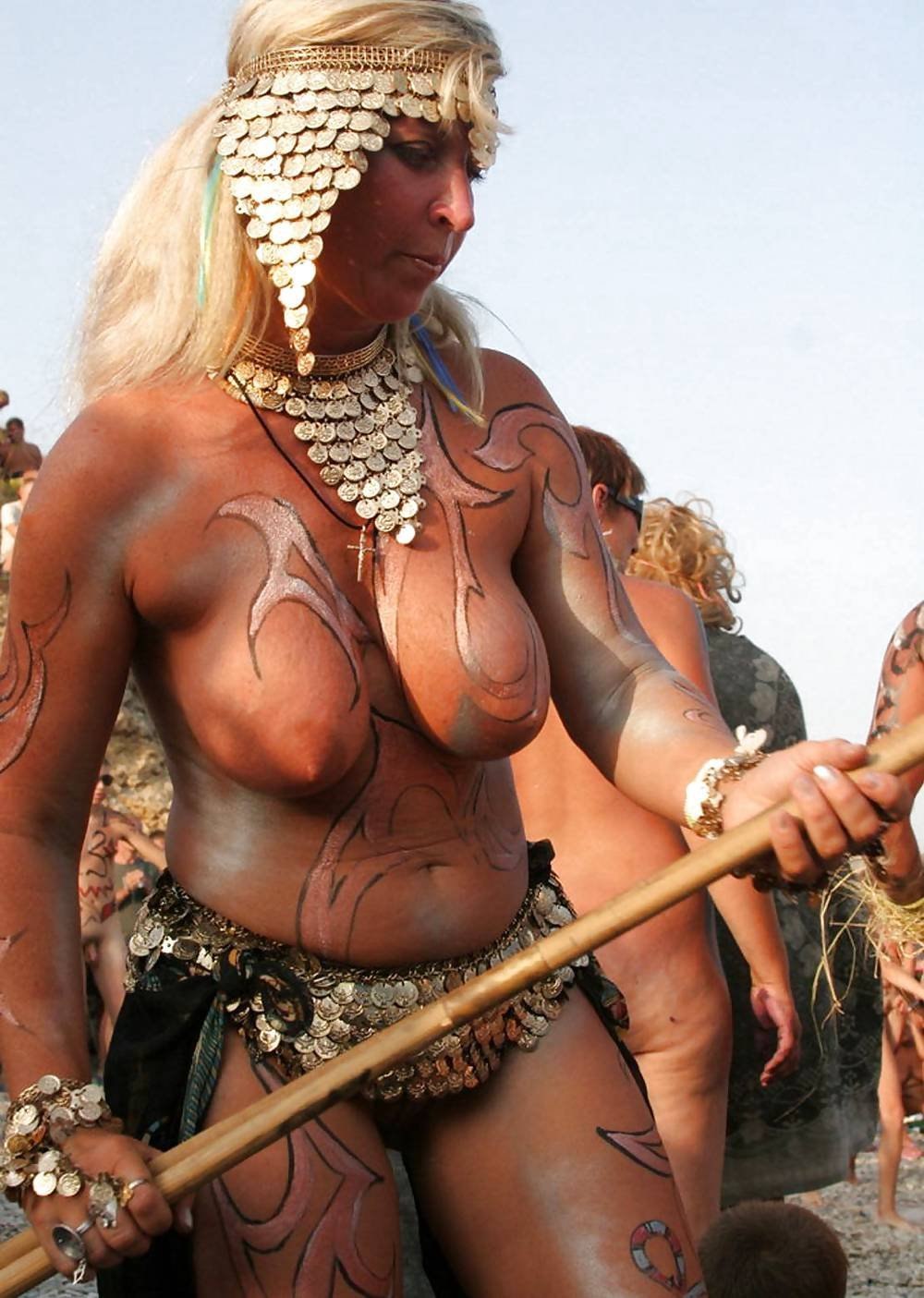Naked women of African tribes