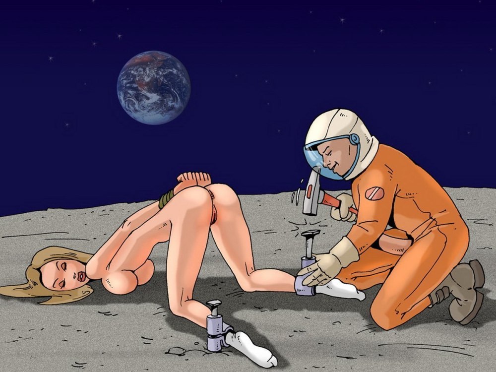Erotic cartoon about space