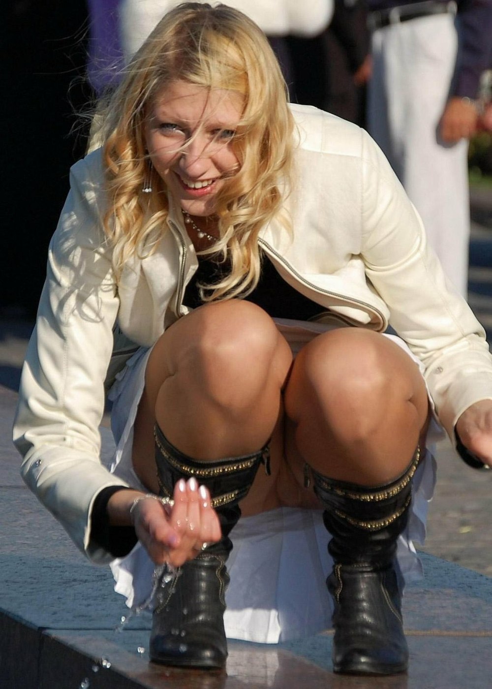 Girls anal in public