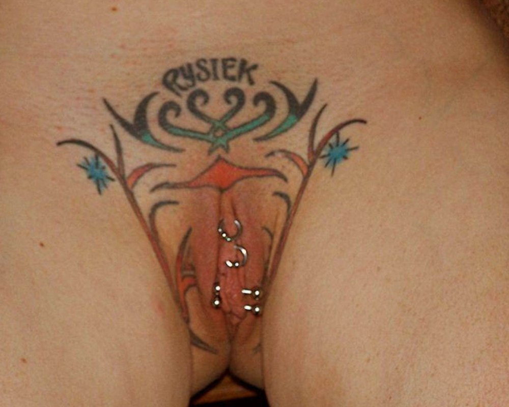 Unusual tattoo on the vagina