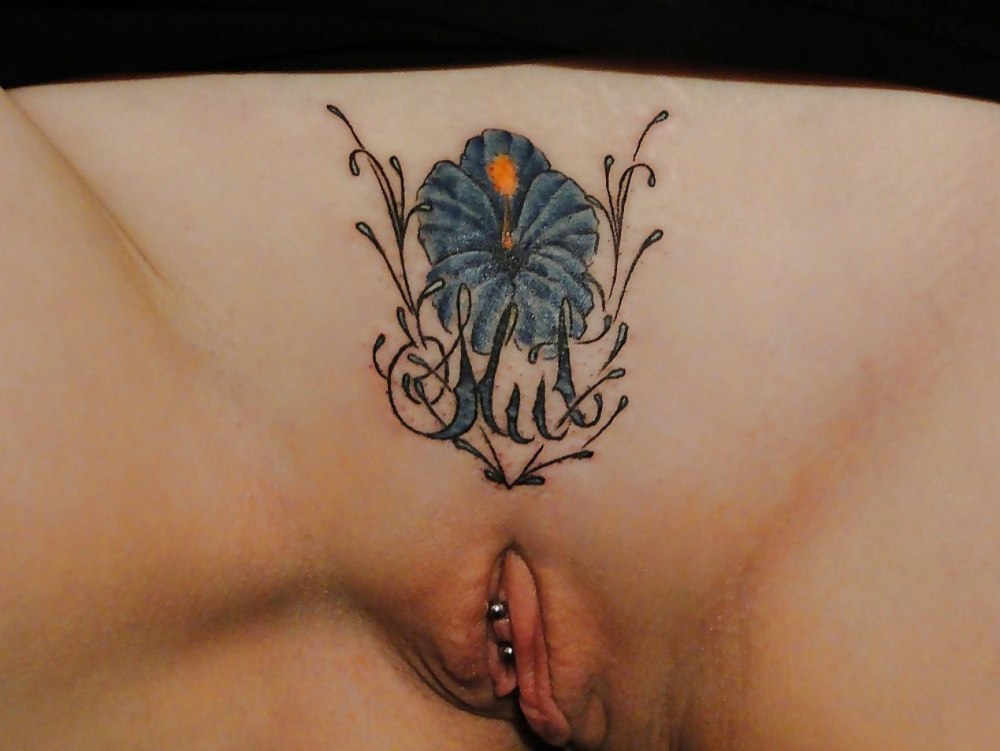 Intimate tattoo on the vagina