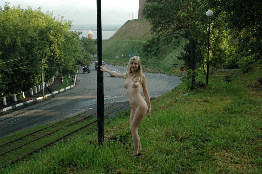 Naked women on the street Private