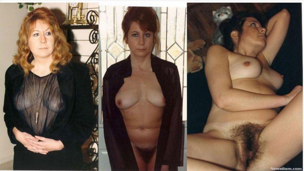Mature hairy dressed and naked