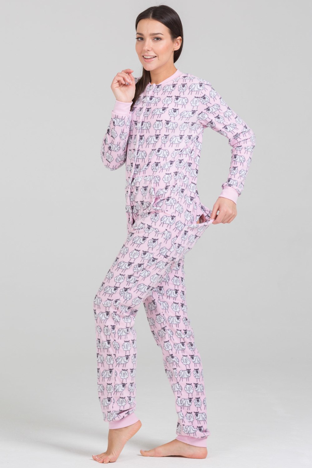 Pajama overalls with open booty