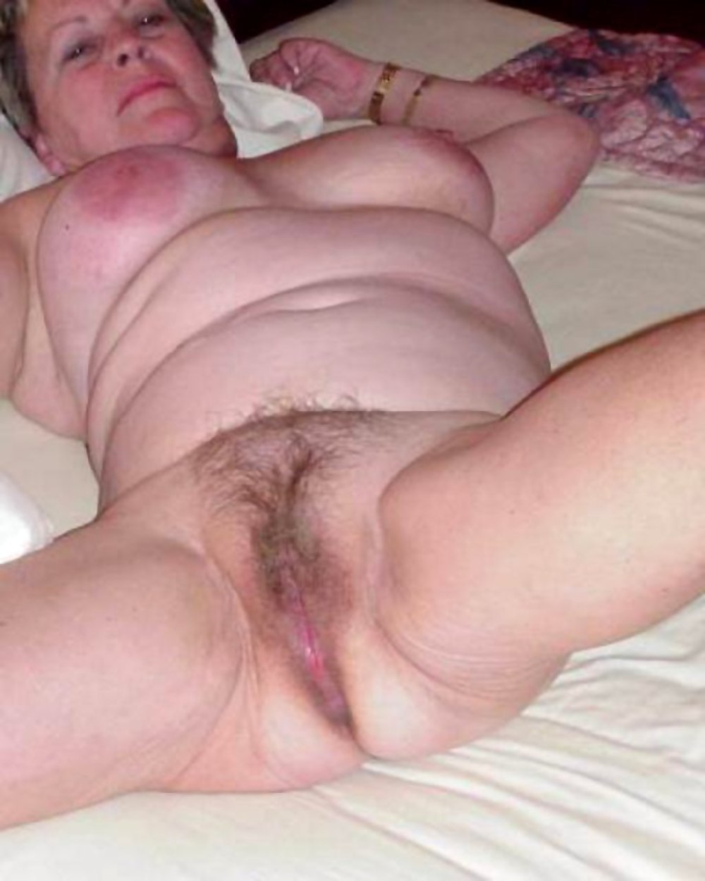 Elderly drunk without panties