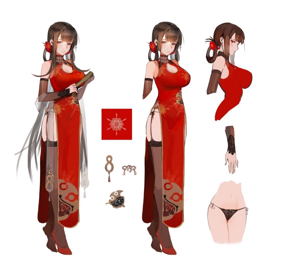 Asian without panties in kimono
