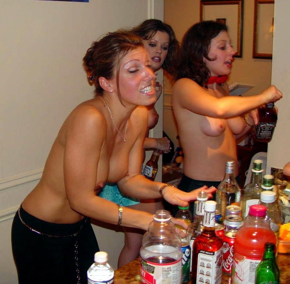 Drunk naked girls on the street