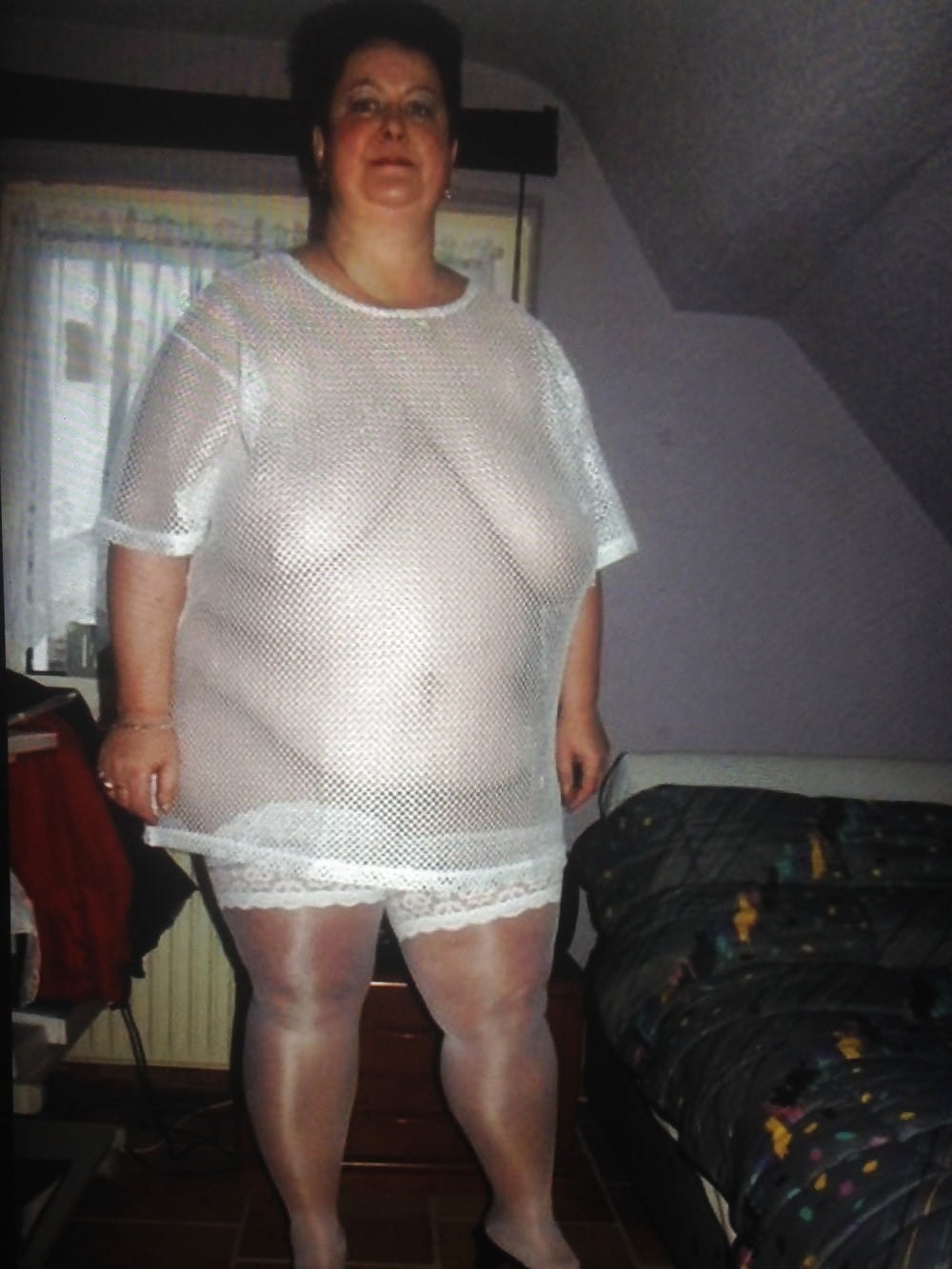 Mature in Transpart Lingerie Private