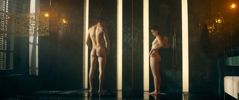 Erotic scenes near the wall